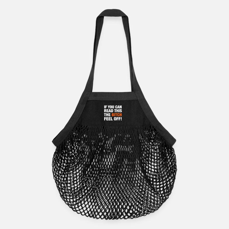 Motorcyclist Passenger - Organic Mesh Shopping Bag - black