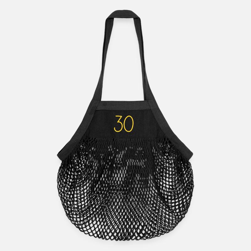 30 - Organic Mesh-Einkaufstasche - Schwarz