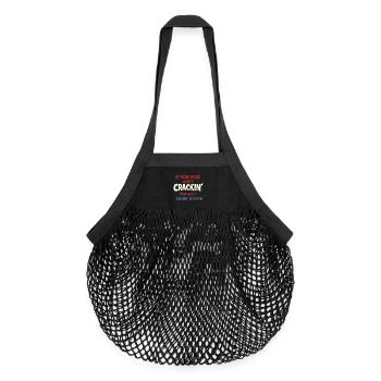 Shanty Crew folk music community - Organic Mesh Shopping Bag - black - Front