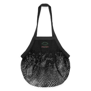 Pickleball, lustiger Spieler, Pickle Ball spielt Liebe. - Organic Mesh-Einkaufstasche - Schwarz - Vorne