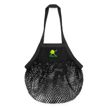 tennis, balle de tennis, fan de tennis - Sac de courses en mesh bio - noir - Devant
