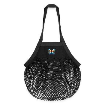 Butterfly - Organic Mesh Shopping Bag - black - Front