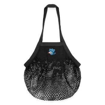 Chaton gourmand - Sac de courses en mesh bio - noir - Devant