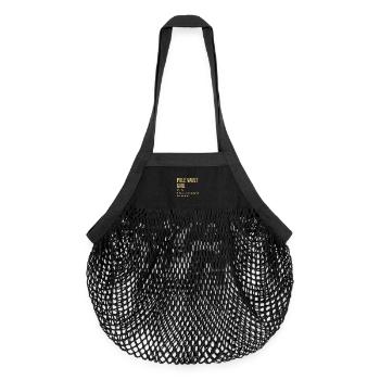 Saut à la perche - Sac de courses en mesh bio - noir - Devant
