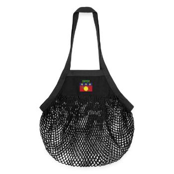 GWADA Guadeloupe flag t-shirt - Organic Mesh Shopping Bag - black - Front