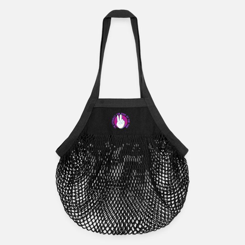 Interprète en langue des signes ASL - Sac de courses en mesh bio - noir