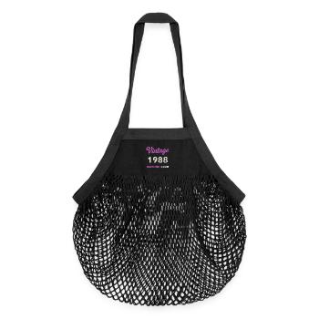 Vintage 1988 – Dancing Club Retro Geburtsjahr - Organic Mesh-Einkaufstasche - Schwarz - Vorne