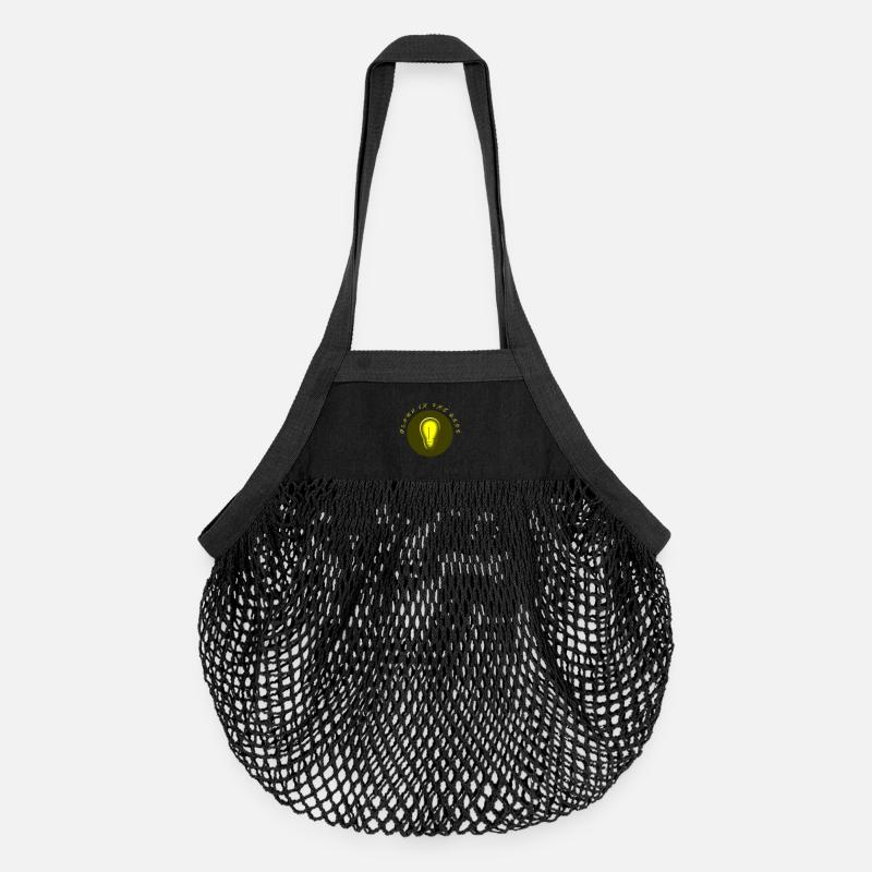 brille dans l’obscurité problème de courant électro - Sac de courses en mesh bio - noir