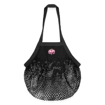 Balletttänzerin mit Tutu - Organic Mesh-Einkaufstasche - Schwarz - Vorne