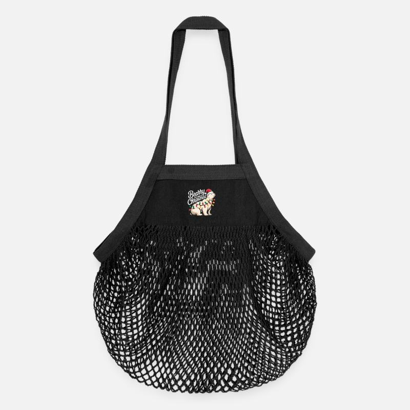 Ours de Noël Bearry Noël Noël - Sac de courses en mesh bio - noir