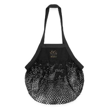 Sanfte Wiesengräser - Organic Mesh-Einkaufstasche - Schwarz - Vorne