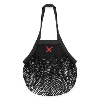X - Organic Mesh Shopping Bag - black - Front