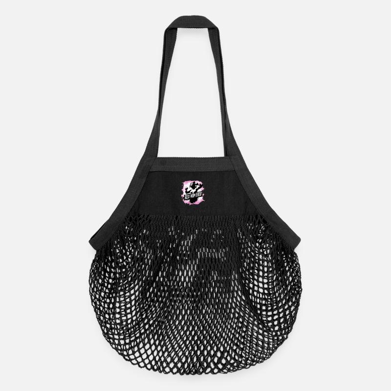 Mutter, Muttertag, Best Mom Ever - Organic Mesh-Einkaufstasche - Schwarz