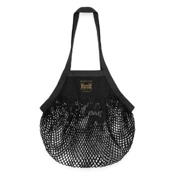 Propyläen, München, Wahrzeichen Stadttor, Bayern - Organic Mesh-Einkaufstasche - Schwarz - Vorne