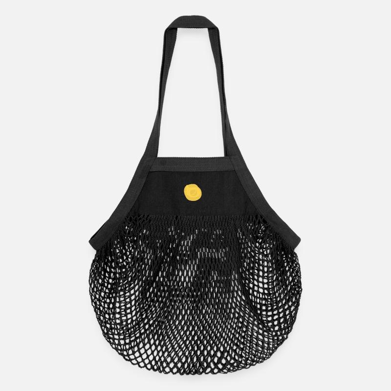 Der gelbe Kreis - Organic Mesh-Einkaufstasche - Schwarz