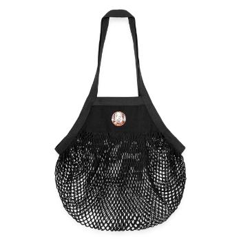 Fuchs im Herbstwald Illustration - Organic Mesh-Einkaufstasche - Schwarz - Vorne