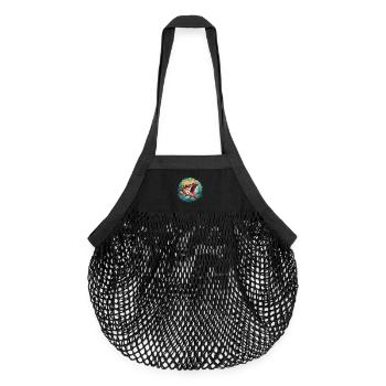 Brochet - Sac de courses en mesh bio - noir - Devant