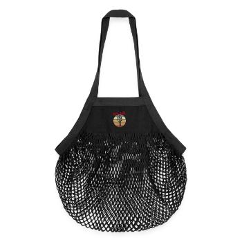 Microphone on air - Organic Mesh-Einkaufstasche - Schwarz - Vorne