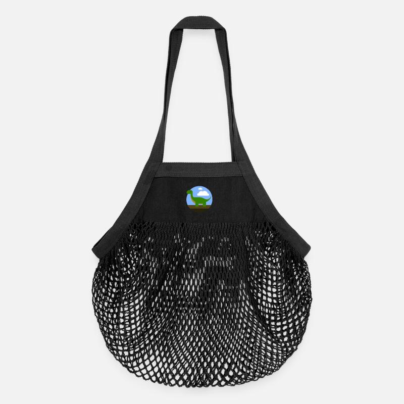 Dino - Organic Mesh-Einkaufstasche - Schwarz