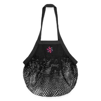 DESIGN. ART. GEEK. VINTAGE. GRAPHIQUE. AFRIQUE - Sac de courses en mesh bio - noir - Devant
