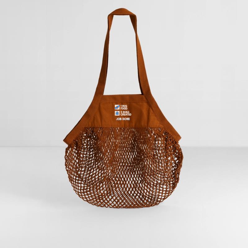 Bugfixing Developer Bugs Code Statement Informatik Organic Mesh-Einkaufstasche