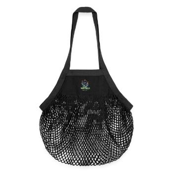 MTB: Waldweg Heizer - Organic Mesh-Einkaufstasche - Schwarz - Vorne