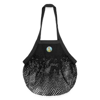 Amur Leopard Cute Kawaii Cartoon Clipart Animal - Organic Mesh Shopping Bag - black - Front