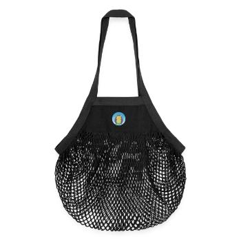 Igel Niedlich Kawaii Cartoon Clipart Tier Haustier - Organic Mesh-Einkaufstasche - Schwarz - Vorne