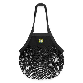 Singe Mignon Kawaii Dessin animé Clipart Animal de compagnie - Sac de courses en mesh bio - noir - Devant