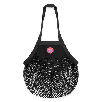 LUFTFAHRT PILOTIN - PAPIERFLIEGER - Organic Mesh-Einkaufstasche - Schwarz - Vorne