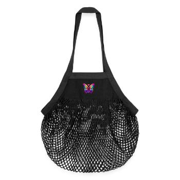 Papillon Haut en Couleurs - Sac de courses en mesh bio - noir - Devant