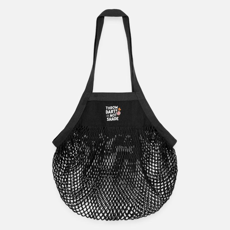 Lancer des fléchettes, pas de l’ombre - Sac de courses en mesh bio - noir