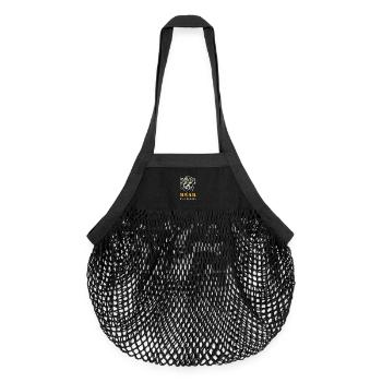 Bär in Mission / Militär Design - Organic Mesh-Einkaufstasche - Schwarz - Vorne
