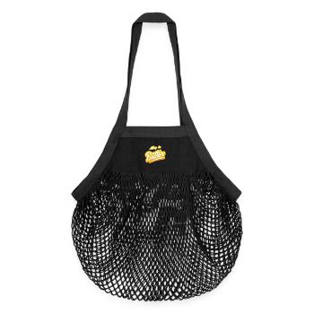 tout en beurre - Sac de courses en mesh bio - noir - Devant