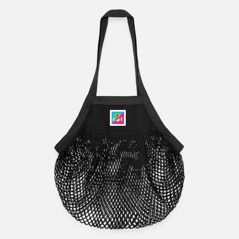 Energiesparmodus der Hängematte - Organic Mesh-Einkaufstasche - Schwarz