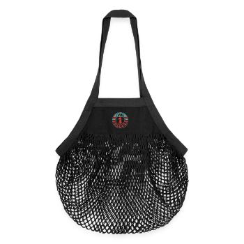 Level 1 Unlocked – Cooles Gamer Design - Organic Mesh-Einkaufstasche - Schwarz - Vorne