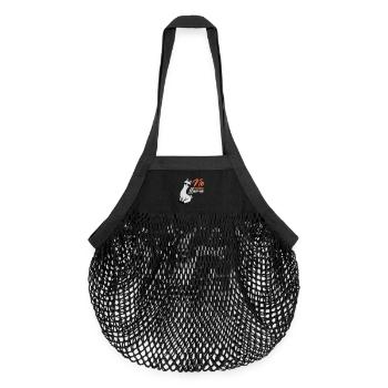 No Drama Lama Cool Sonnenbrille Sitzend Entspannt - Organic Mesh-Einkaufstasche - Schwarz - Vorne