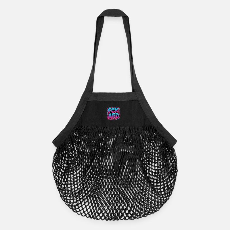FCK AFD - Antifa Tee - Organic Mesh Shopping Bag - black