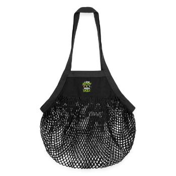Niedrige Batterie Hohe Skill - Organic Mesh-Einkaufstasche - Schwarz - Vorne