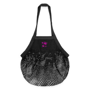 Schmetterlinge - Organic Mesh-Einkaufstasche - Schwarz - Vorne