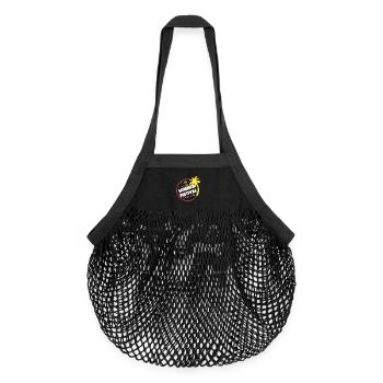 Festival, Sommerfest, Strandparty - Organic Mesh-Einkaufstasche - Schwarz - Vorne