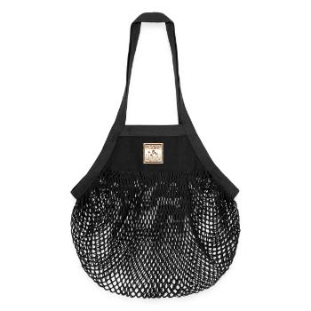 Santa Monica Retro Palmen - Organic Mesh-Einkaufstasche - Schwarz - Vorne