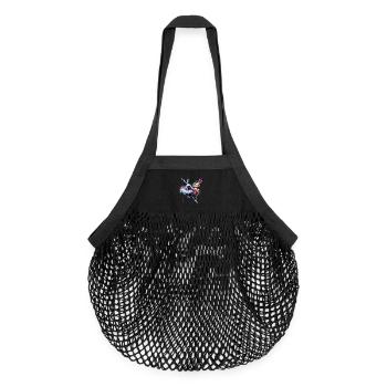 Ballerina mit Schmetterlingsflügeln Schmetterlinge Tutu - Organic Mesh-Einkaufstasche - Schwarz - Vorne