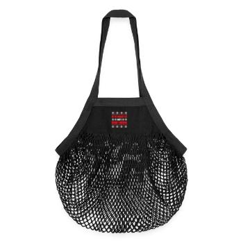 Sur la liste des vilains et ne regrette rien XMas Spruch - Sac de courses en mesh bio - noir - Devant