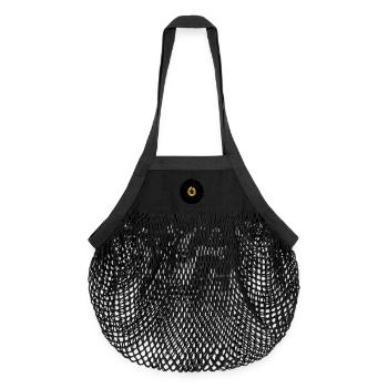 broken record vinyl cd - Organic Mesh Shopping Bag - black - Front