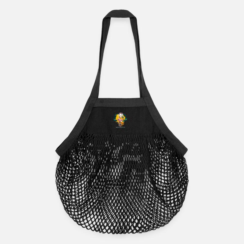 Flamingo Weirdo - Sac de courses en mesh bio - noir