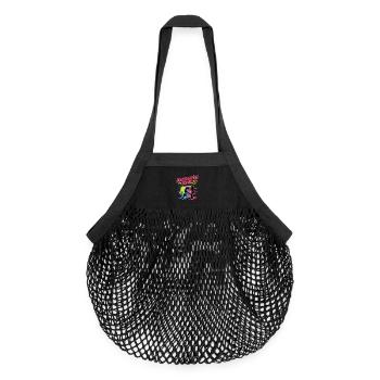 Lustiges Putzen Design - Organic Mesh-Einkaufstasche - Schwarz - Vorne