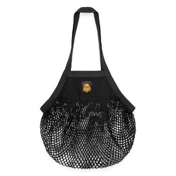 Muttertag Zitrone Herzhände - Happy Mother's Day  - Organic Mesh-Einkaufstasche - Schwarz - Vorne