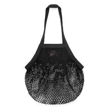Dessin au trait de section minutine abstraite - Sac de courses en mesh bio - noir - Devant