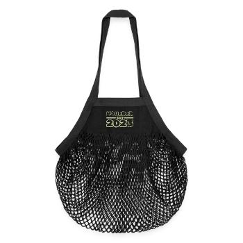 2023 - Organic Mesh-Einkaufstasche - Schwarz - Vorne